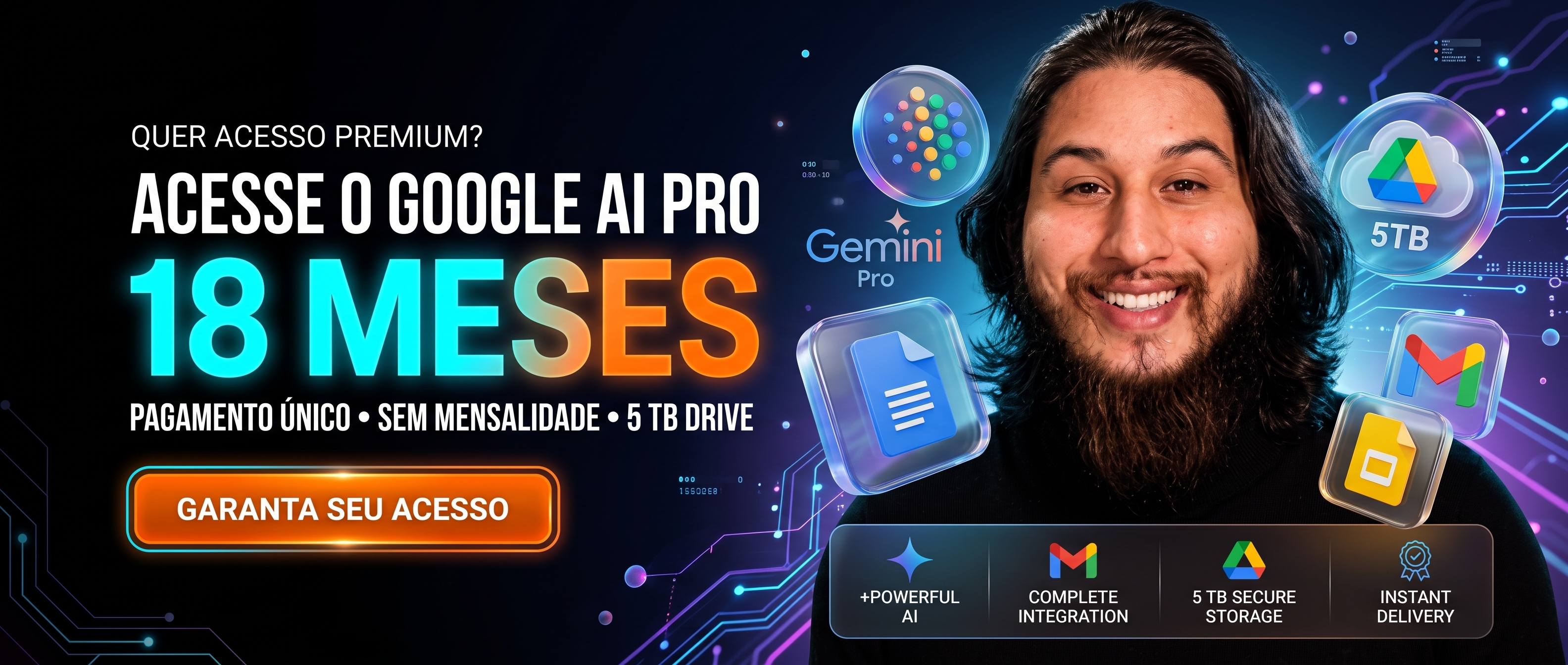Acesso ao Google AI Pro por 18 meses com pagamento único