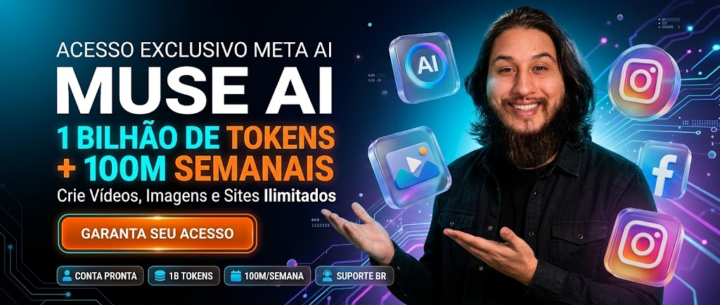 Acesso exclusivo Muse AI com 1 bilhão de tokens e 100 milhões semanais